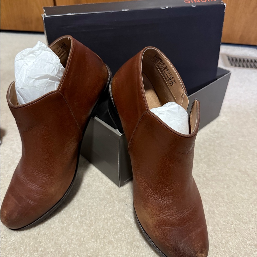 Brown Leather Ankle Boots